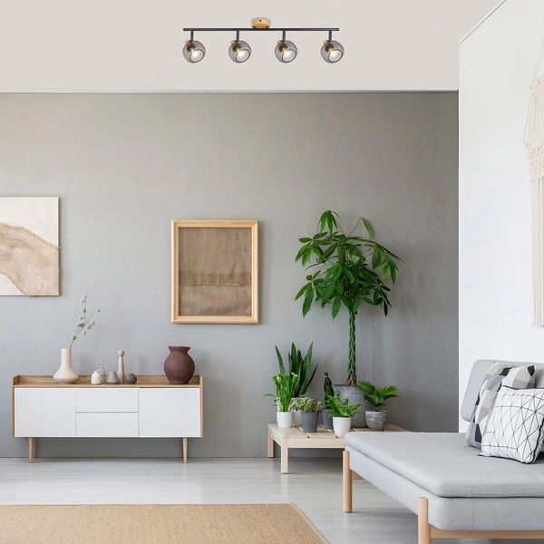 Reflektorowa lampa natynkowa Grendel 3130 czarne kule metalowe biurowe