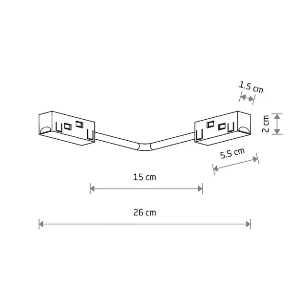 Uniwersalny moduł szynoprzewodów 1-obwodowych 11617 biały
