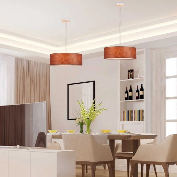 Drewniana lampa wisząca Bosco ABR-LZD-NOVO Abruzzo okrągła drewniany