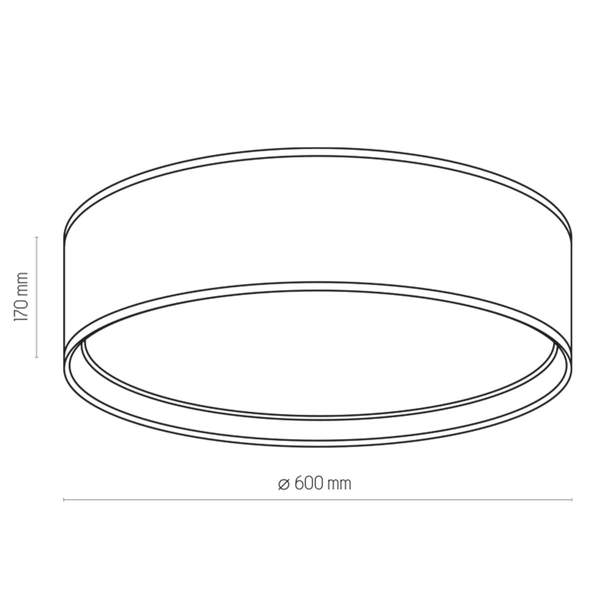 Plafon okrągły glamour Bilbao 4399 TK Lighting tkaninowy beżowo złoty