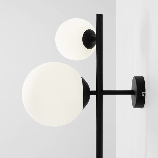 Loftowy kinkiet DIONE 1092Y1 Aldex szklane kule lampa ścienna czarna