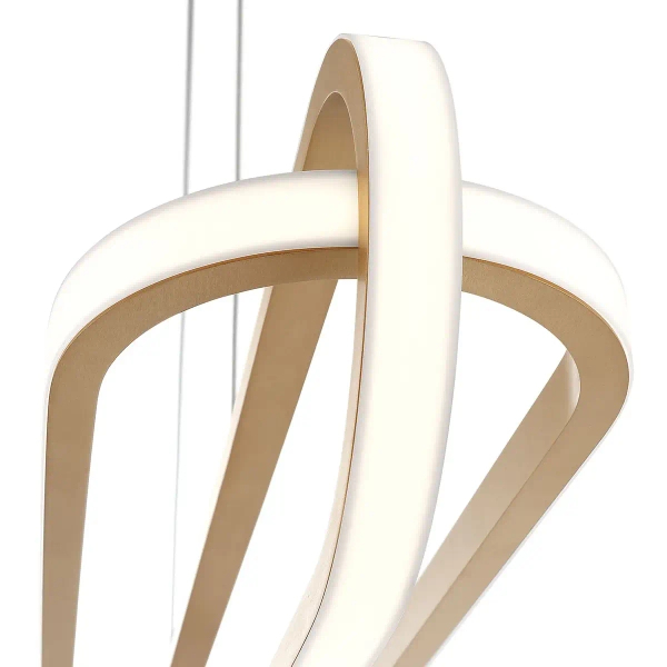 Wisząca lampa owalna Demark QN-DEMARK-LP-BG LED 58W 3000K nad stół złoty