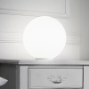 Lampka stolikowa szklana Mapa biała kulista 1xE27 42W nocna sypialniana 9155