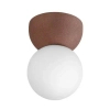 Minimalistyczna szklana sufitowa lampa TROSILA LE45295 czerwona