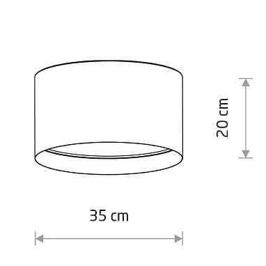 Sufitowa lampa tkaninowa CEDRO 11670 do sypialni beżowa