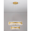 Podwójna lampa wisząca MAYO LE44226 LED 67W 3500K kryształowa złota