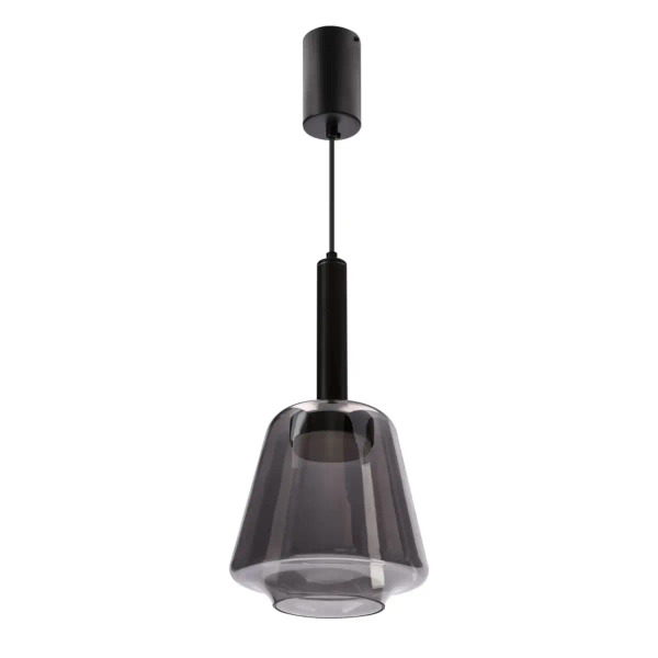Wisząca lampa loftowa BUENO czarna 31-50441 1xGx53 szklana nad wyspę