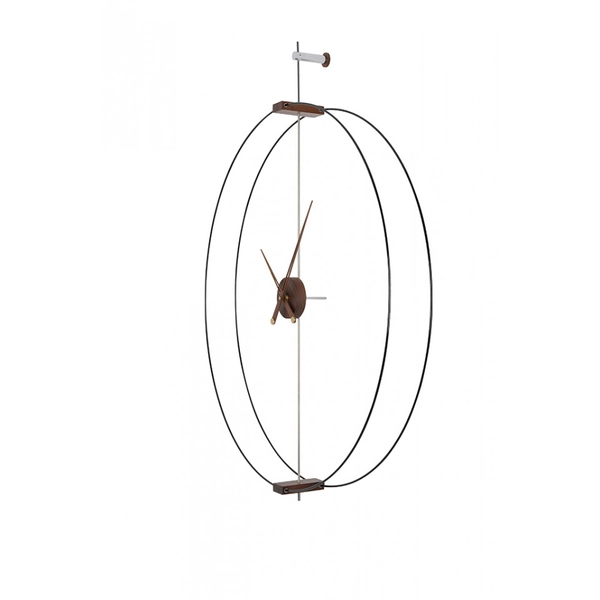 Zegar ścienny Doble Ring MSE1501100485 obręcz drewno mosiądz outlet