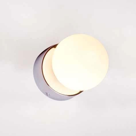 Kinkiet LAMPA ścienna BRAZOS 6948 Nowodvorski szklana OPRAWA kula do łazienki IP44 chrom