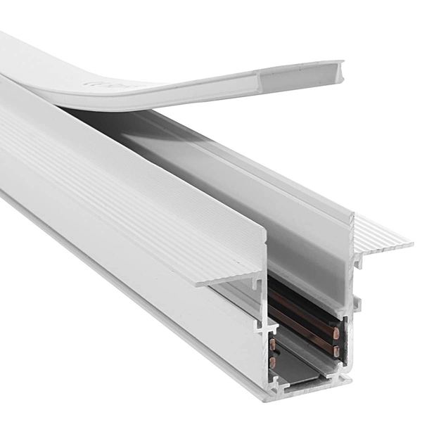 System szynowy metalowy podtynkowy 829 Domeno LED magnetyczny biały