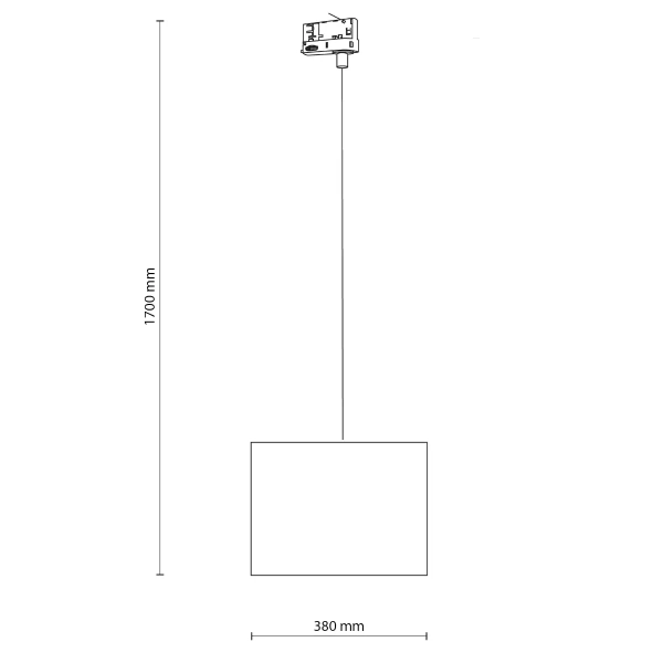 Trójfazowa lampa szynowa Tracer 10690 tuba wisząca szary