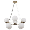 Lampa wisząca Larosa PND-33453-4-4-ABR Italux molekuły kule antyczny brąz
