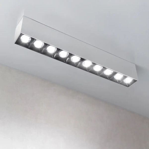 Sufitowa ledowa lampa 1064 LED 30W 4000K liniowa biały czarny