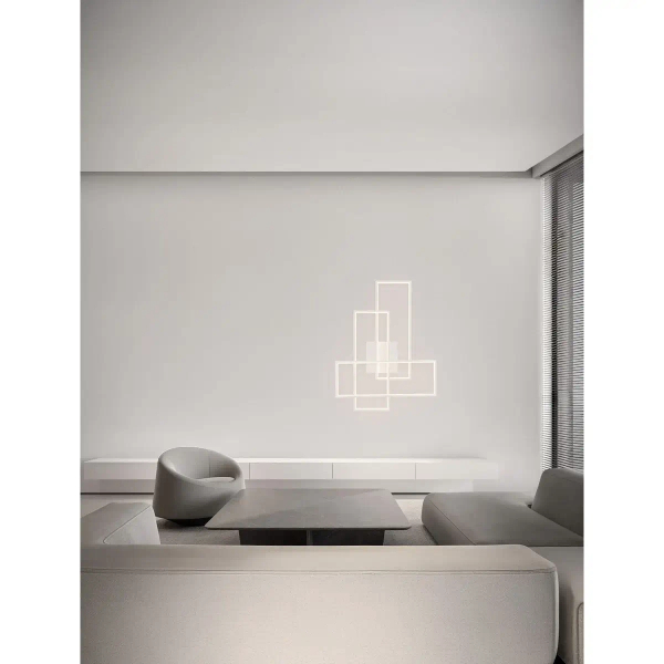 Lampa ścienna do salonu DENVERA LE45477 LED 48W 3200K ramki białe