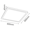 Kwadratowy plafon Hika 1059 Brosline LED 60W 4000K metalowa biały