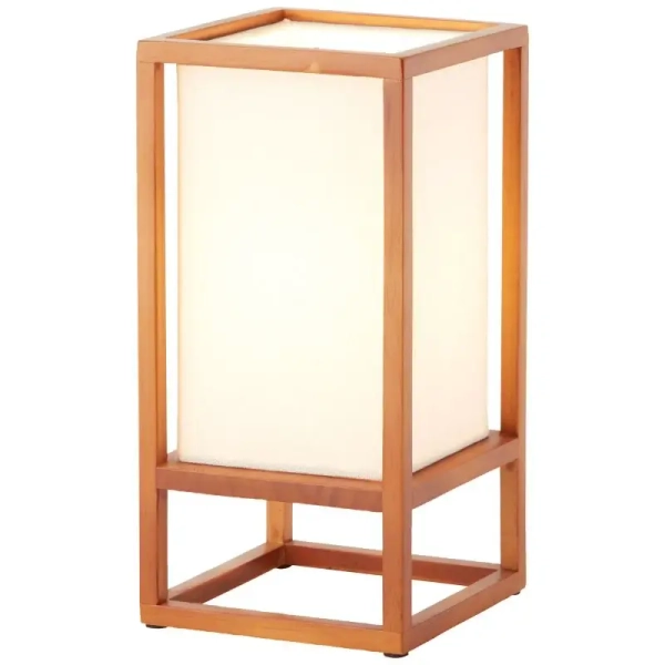 Drewniana lampka nocna Seaside 93091/09 do sypialni biała brązowa