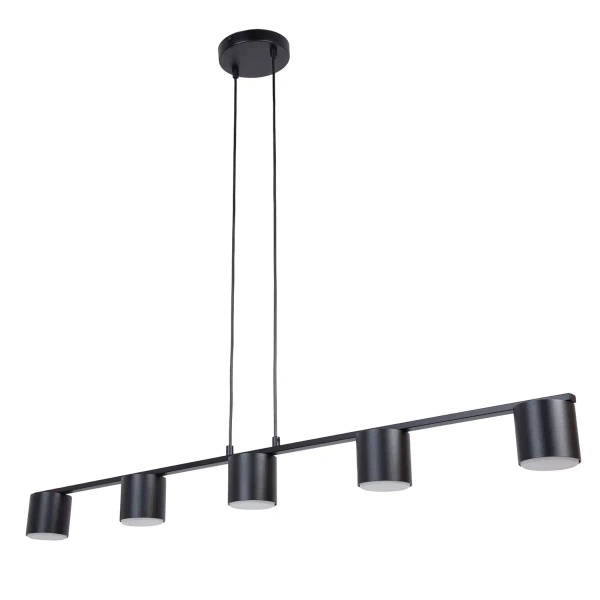 Żyrandol metalowy Mila 5 41345 do salonu tubki czarne