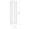 Zewnętrzna LAMPA stojąca STRUCTURE LED 8145 Nowodvorski metalowa OPRAWA ogrodowa LED 13W 3000K outdoor IP54 czarna