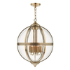 Salonowa lampa wisząca Vanessa VAN0575 Dar Lighting przezroczysta mosiądz