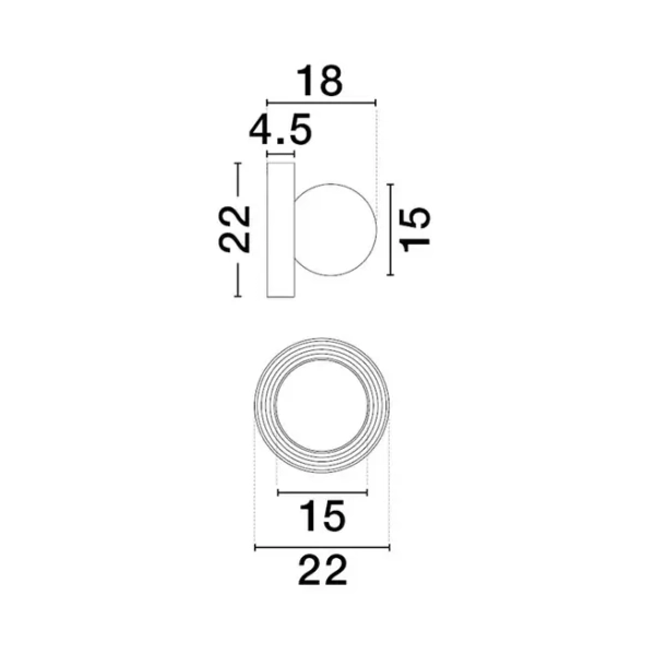 Porcelanowy kinkiet ścienny MALVANO LE45268 do gabinetu karmelowy