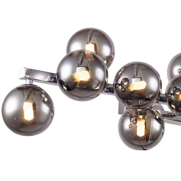 Ścienna LAMPA modernistyczna DALLAS MOD547WL-13CH Maytoni szklana OPRAWA kinkiet molekuły kule balls przydymione chrom