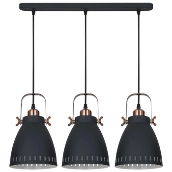 LAMPA wisząca FRANKLIN MD-HN8026S-3-B+RC Italux industrialna OPRAWA metalowa LISTWA sufitowa zwis loft kaskada grafitowa