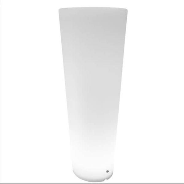 Stojąca lampa zewnętrzna donica Flower ES-FL024 LED 5W RGBW IP65 tuba biała