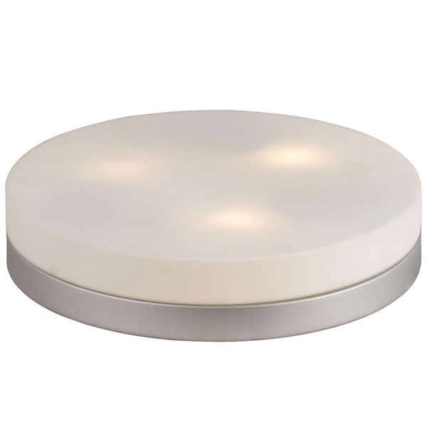 Plafon LAMPA sufitowa OPAL 48403 Globo okrągła OPRAWA nikiel biała