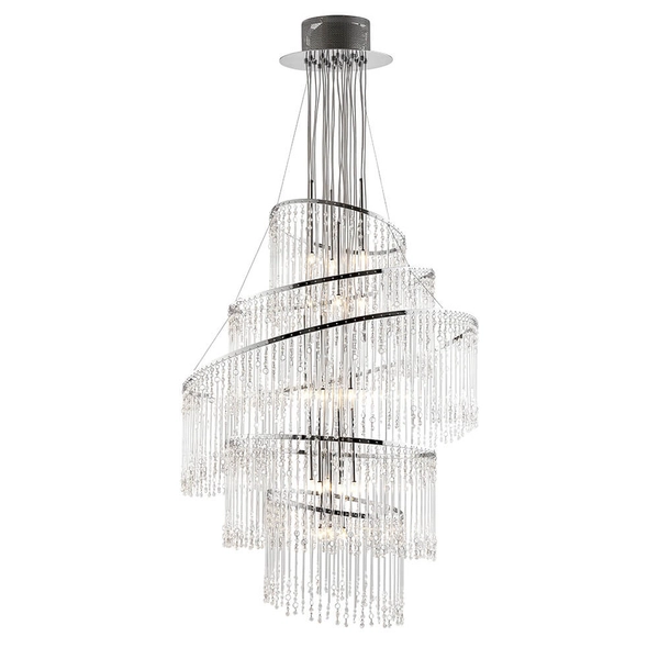 Wisząca lampa glamour Camille CAMILLE-24CH chrom przezroczysty