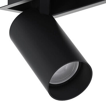 Wpuszczana lampa sufitowa Mono 10460 ruchome spoty czarne
