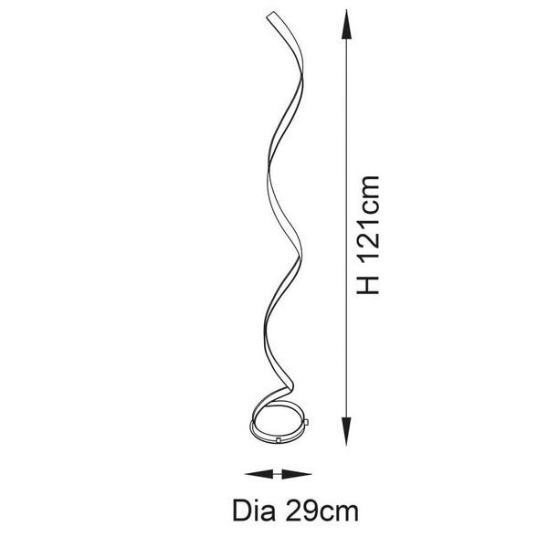 Podłogowa lampa do salonu Aria 95843 LED 23W 3000K srebrny biały