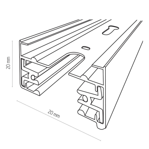 Listwa prowadnica Tracer 4140 TK Lighting do systemów szynowych 1-fazowych biała