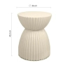 Beżowy stolik kawowy TURNO MM001501100322 z tworzywa do sypialni 36cm