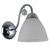 LAMPA ścienna LUGANO WL-5643-1 Italux szklana OPRAWA kinkiet na wysięgniku z kryształkiem chrom biały