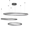 Wisząca lampa nowoczesna Halo LED 130W 3000k pierścienie czarne