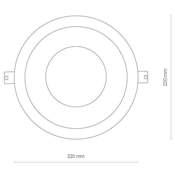 Łazienkowa LAMPA sufitowa KEA 8767 Nowodvorski okrągła OPRAWA wpust LED 40W 4000K metalowy IP44 biały