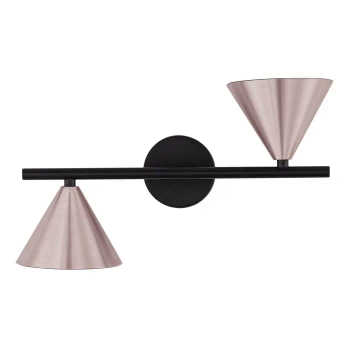 Podwójna stożkowana lampa ścienna SALVADO LE45592 kawowy