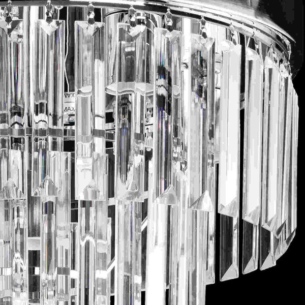Glamour lampa sufitowa VEN E1736/5+4 CR kryształowa pałacowa chrom crystal