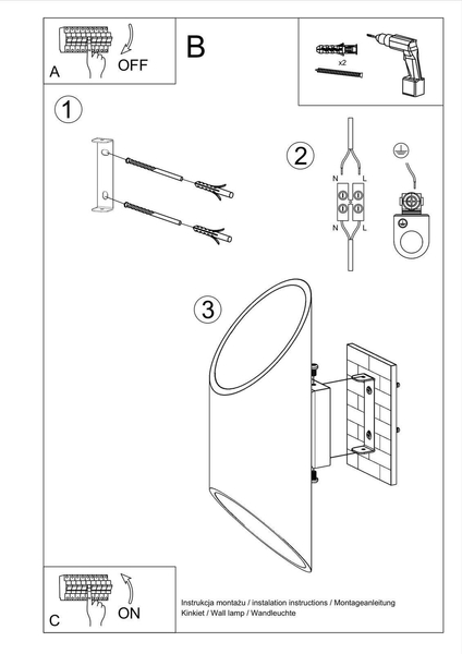 Kinkiet LAMPA ścienna SL.0108 metalowa OPRAWA tuba biała