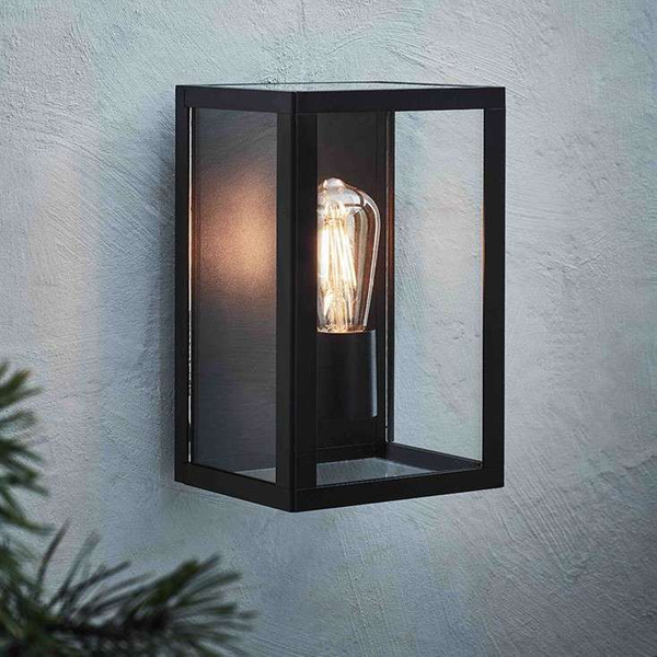 Ogrodowa LAMPA ścienna PELHAM 107113 Markslojd elewacyjna OPRAWA kinkiet zewnętrzny klatka skrzynka IP44 czarna