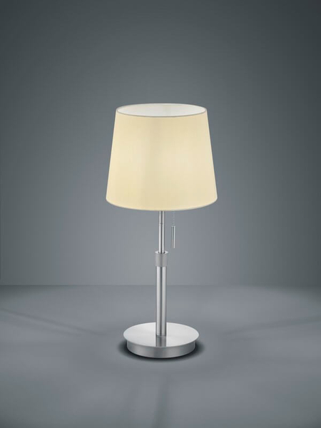 Stołowa lampa gabinetowa Lyon 509100107 stojąca nikiel biała