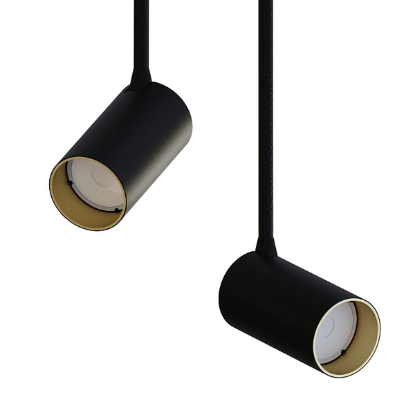 Wpuszczany reflektorek nowoczesny Mono 7682 lampa do holu czarna