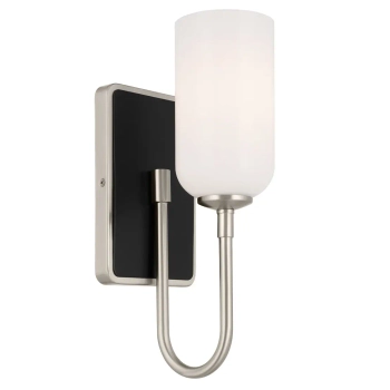 Ścienny kinkiet do łazienki Solia KL-SOLIA-1W-BNB na wysięgniku IP44 nikiel