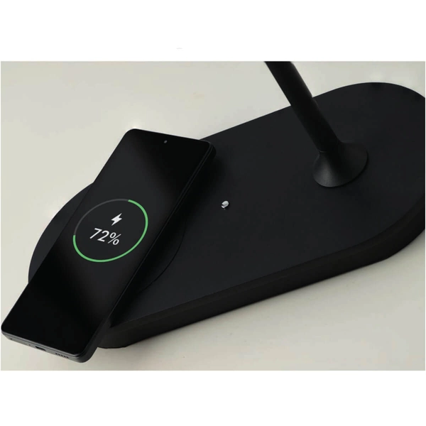 Biurkowa lampka z ładowarką FINO AZ5913 Azzardo 9W 3000K ściemniacz czarny