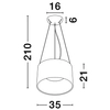 Wisząca lampa nad stół BAJO LE44266 LED 24W 3000K tuba czarna