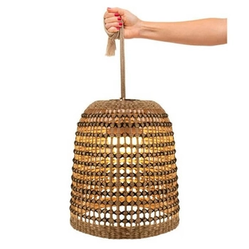 Pleciona lampa wisząca na baterie Positano LUMPOS035XXHXNW IP54 naturalna beżowa
