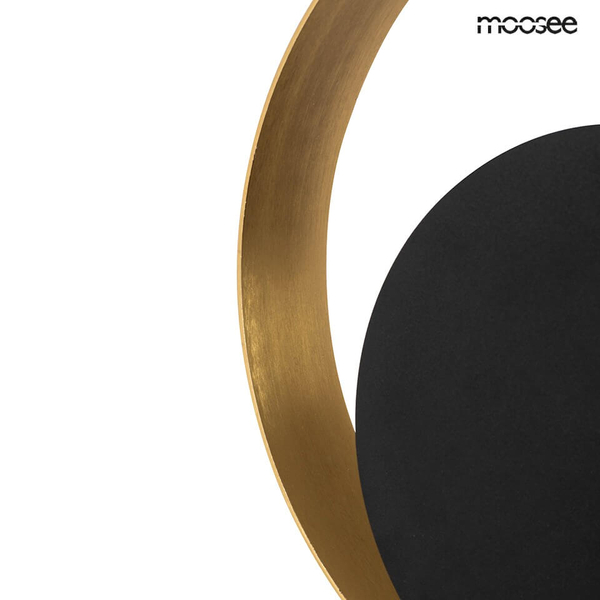 Pierścieniowa lampa ścienna Band MSE010100339 Moosee złota czarna