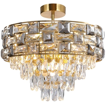 Sufitowa lampa kryształowa Luxuria ML8894 Milagro pałacowa złota
