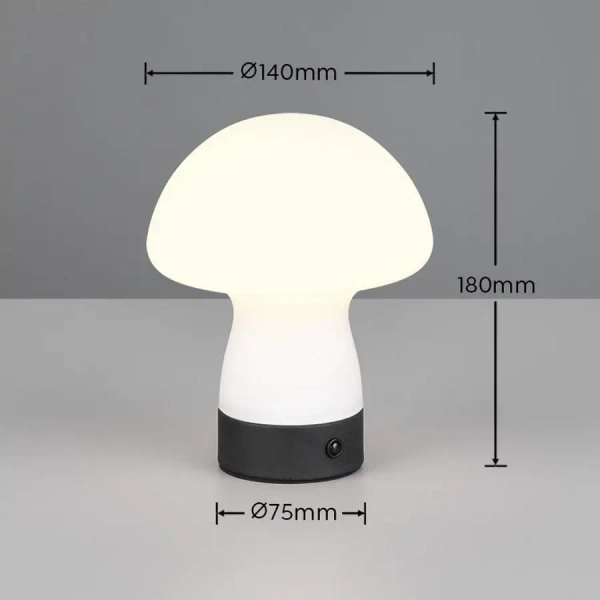 Stołowa lampka grzybek DOOLEY R54981131 LED 1,5W 3000K biały szary