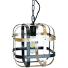 Zwisowa lampa Klatka 312471 na łańcuchu czarna złota